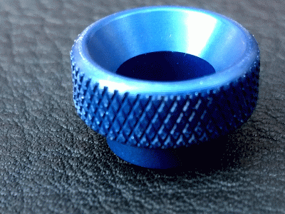 Comp Lyfe(コンプライフ) Standard Drip Tip Blue Anodized Knurled