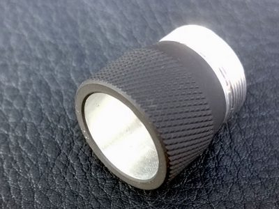 Comp Lyfe(コンプライフ) Button Housing Smooth Aluminum(Matte Black Knurled)